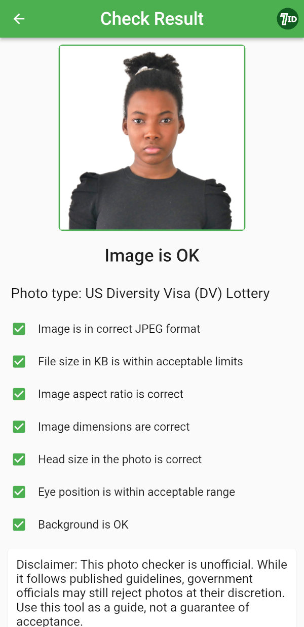 7ID DV programmi fotokontroll – hea foto